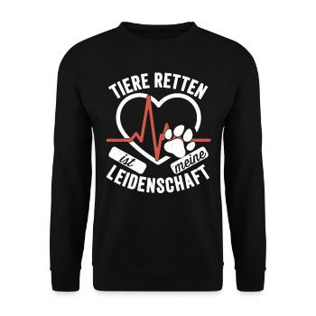 Tierarzt Tiermedizinische Fachangestellte Geschenk - Unisex Pullover - Schwarz - Vorne - Alina (178cm) & Michal (187cm)