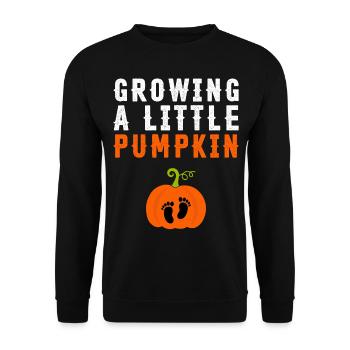 Growing a Little Pumpkin - Unisex Sweatshirt - black - Front - Alina (178cm) & Michal (187cm)