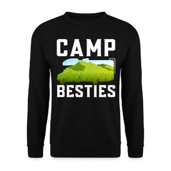 Camping Motorhome Campervan Camp - Sweat-shirt Unisexe - noir - Devant - Alina (178cm) & Michal (187cm)