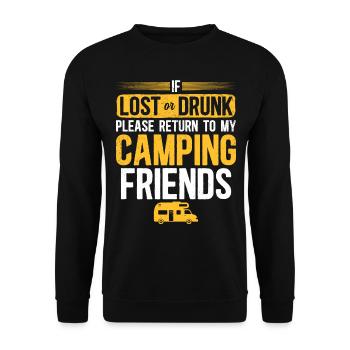 Camping Campervan Motorhome - Sweat-shirt Unisexe - noir - Devant - Alina (178cm) & Michal (187cm)