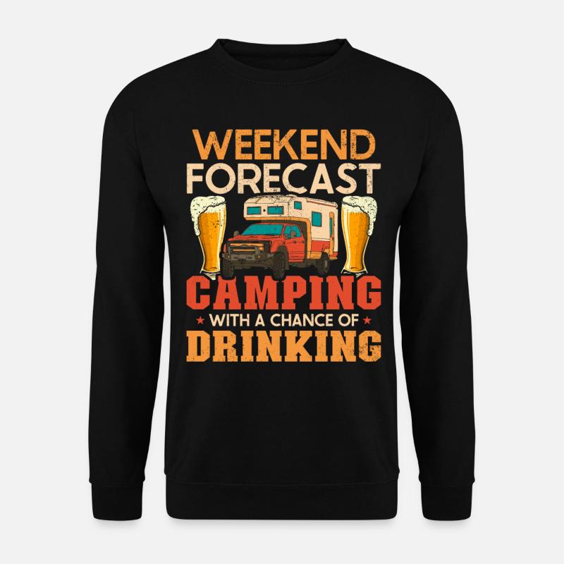 Camping Drunk Beer Campervan - Unisex Sweatshirt - black