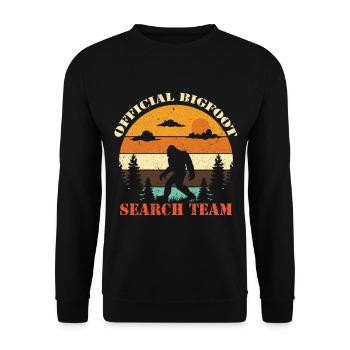 Bigfoot Sasquatch Yeti - Unisex Pullover - Schwarz - Vorne - Alina (178cm) & Michal (187cm)