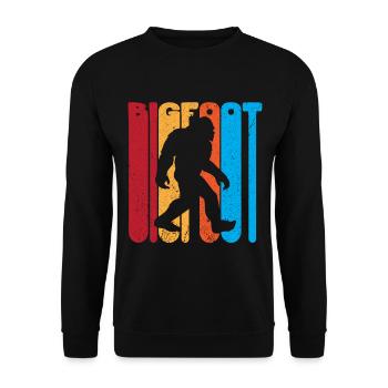 Bigfoot Sasquatch Yeti - Unisex Pullover - Schwarz - Vorne - Alina (178cm) & Michal (187cm)