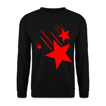 Red Stars - Unisex Sweatshirt - black - Front - Alina (178cm) & Michal (187cm)