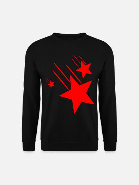 Red Stars - Unisex Sweatshirt - black