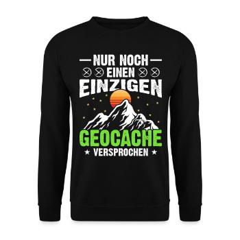 Geocache Geocaching Sprüche - Unisex Pullover - Schwarz - Vorne - Alina (178cm) & Michal (187cm)