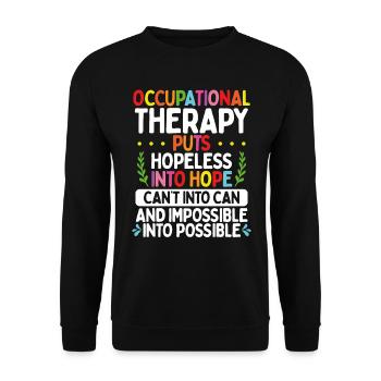 Occupational Therapy Assistant OT Therapist - Unisex Sweatshirt - black - Front - Alina (178cm) & Michal (187cm)