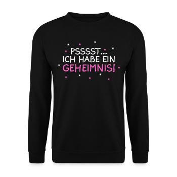 Schwangerschaft Schwanger Mama Eltern Familie - Unisex Pullover - Schwarz - Vorne - Alina (178cm) & Michal (187cm)