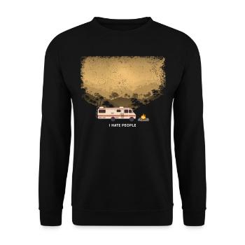 Camping Camping Camping Camping-car - Sweat-shirt Unisexe - noir - Devant - Alina (178cm) & Michal (187cm)