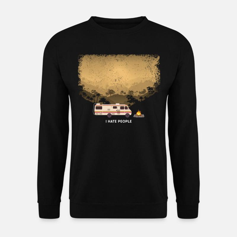 Camping Motorhome Campervan - Unisex Pullover - Schwarz