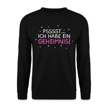 Schwangerschaft Schwanger - Unisex Pullover - Schwarz - Vorne - Alina (178cm) & Michal (187cm)