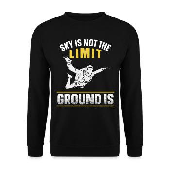 Skydiving Sky Is Not The Limit - Unisex Sweatshirt - black - Front - Alina (178cm) & Michal (187cm)