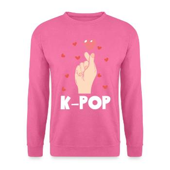 K-Pop Kpop Ich Liebe K-Pop Herz - Unisex Pullover - Pink - Vorne