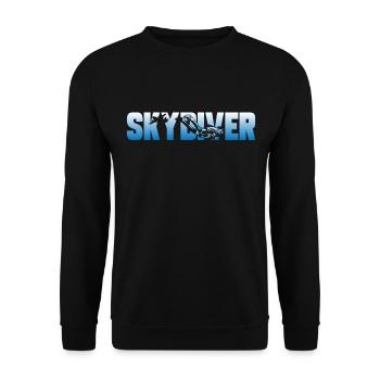 Skydiving Skydiver - Unisex Sweatshirt - black - Front - Alina (178cm) & Michal (187cm)