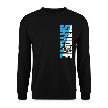 Skydiving Skydive - Unisex Sweatshirt - black - Front - Alina (178cm) & Michal (187cm)