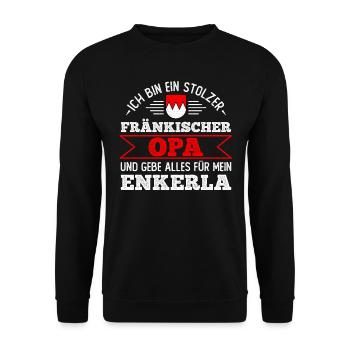 Franken Fränkischer Opa Großvater Frankenland - Unisex Pullover - Schwarz - Vorne - Alina (178cm) & Michal (187cm)