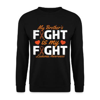 Der Kampf meines Bruders ist Leukämie-Bewusstsein - Unisex Pullover - Schwarz - Vorne - Alina (178cm) & Michal (187cm)