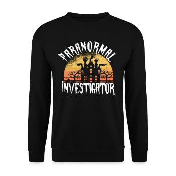 Ghost Hunter Haunted House Paranormal Halloween - Unisex Sweatshirt - black - Front - Alina (178cm) & Michal (187cm)