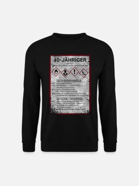 40 Geburtstag 1981 Mann Geschenk Lustige Sprüche - Unisex Pullover - Schwarz
