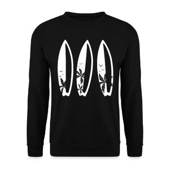 Surfer Surfbrett Wellenreiten Planche de surf Surf - Sweat-shirt Unisexe - noir - Devant - Alina (178cm) & Michal (187cm)