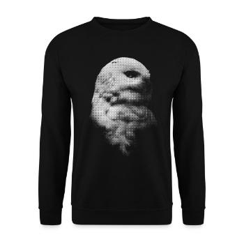 Hibou blanc - Sweat-shirt Unisexe - noir - Devant - Alina (178cm) & Michal (187cm)