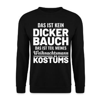 Weihnachten lustiges Weihnachtsmann Sprüche Kostüm - Unisex Pullover - Schwarz - Vorne - Alina (178cm) & Michal (187cm)