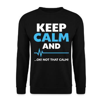 Lustiger Rettungsdienst Spruch Sanitäter - Unisex Pullover - Schwarz - Vorne - Alina (178cm) & Michal (187cm)