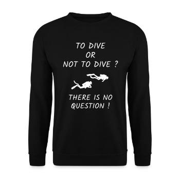 Tauchen Taucher Tauchsport Wassersport - Unisex Pullover - Schwarz - Vorne - Alina (178cm) & Michal (187cm)
