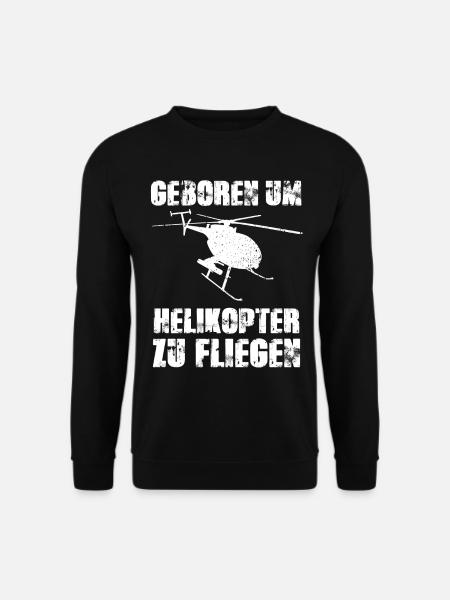 Pilot Helikopter Hubschrauber - Unisex Pullover - Schwarz