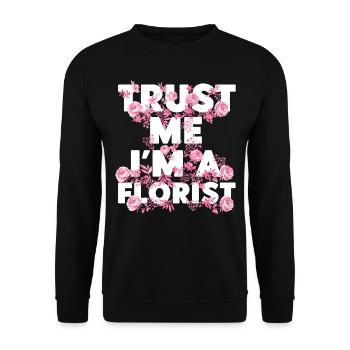 Fleuriste Bouquet Floral - Sweat-shirt Unisexe - noir - Devant - Alina (178cm) & Michal (187cm)