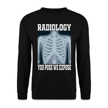 Radiologist X-ray technician X-ray image doctor - Unisex Sweatshirt - black - Front - Alina (178cm) & Michal (187cm)