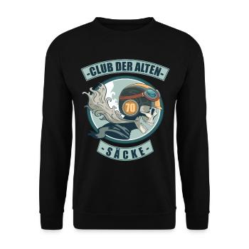 70 Jahre 70. Geburtstag Legendär Club der alten - Unisex Pullover - Schwarz - Vorne - Alina (178cm) & Michal (187cm)