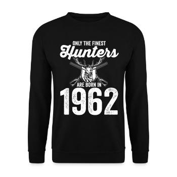 Seuls les meilleurs chasseurs sont nés en 1962 - Jäger - Sweat-shirt Unisexe - noir - Devant - Alina (178cm) & Michal (187cm)