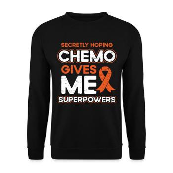Espérant secrètement que la chimio me donne des super-pouvoirs - Sweat-shirt Unisexe - noir - Devant - Alina (178cm) & Michal (187cm)