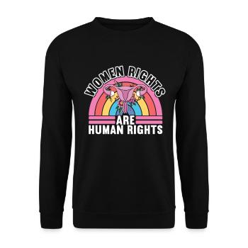 Feminist Feminism Emancipation Gift - Unisex Sweatshirt - black - Front - Alina (178cm) & Michal (187cm)