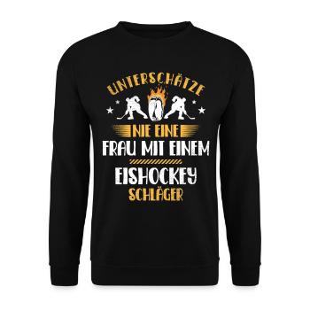 Eishockey - Unisex Pullover - Schwarz - Vorne - Alina (178cm) & Michal (187cm)