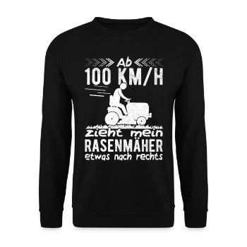Hobbygärtner Rasenmäher Gärtner Greenkeeper Rasen - Unisex Pullover - Schwarz - Vorne - Alina (178cm) & Michal (187cm)