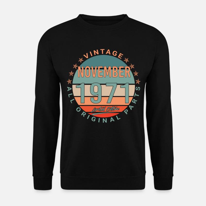 November 1971 Limited Retro - Unisex Sweatshirt - black