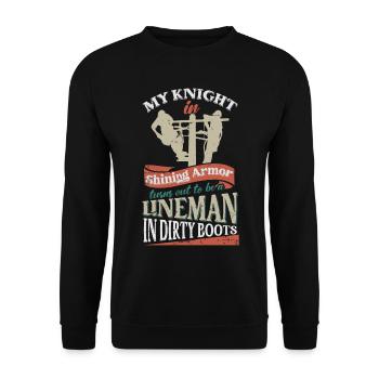 Electric Lineman - Unisex Sweatshirt - black - Front - Alina (178cm) & Michal (187cm)