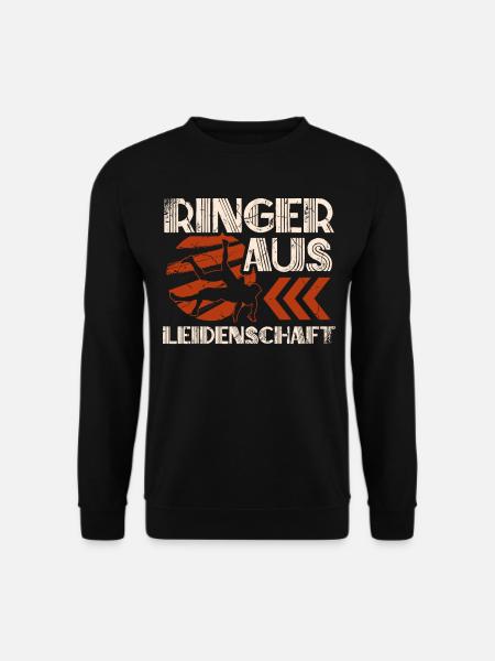 Ringen Ringer aus Leidenschaft - Unisex Pullover - Schwarz