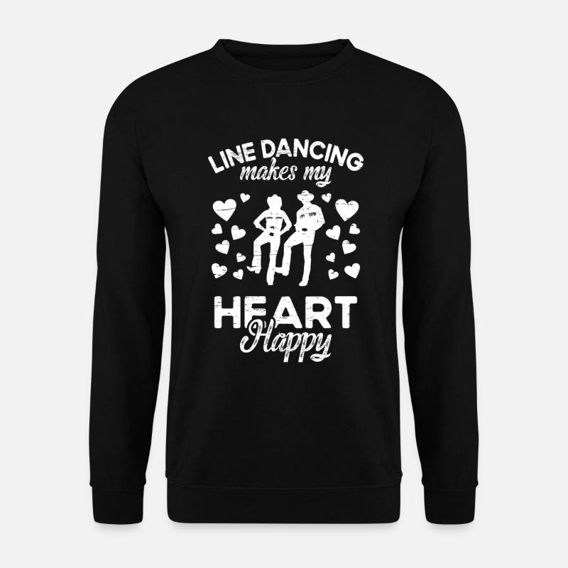 Line Dancer Line Dancing macht mein Herz glücklich - Unisex Pullover - Schwarz