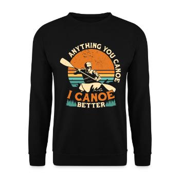 Kayakiste Tout ce que vous canoë I Canoë Mieux - Sweat-shirt Unisexe - noir - Devant - Alina (178cm) & Michal (187cm)