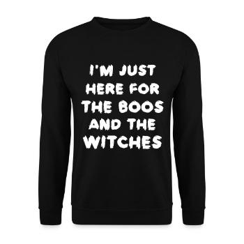 Halloween Halloween Halloween Halloween Halloween - Unisex Sweatshirt - black - Front - Alina (178cm) & Michal (187cm)