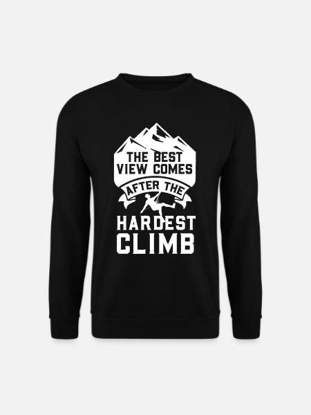 Klettern Geschenk Felsklettern Bergsport Climbing - Unisex Pullover - Schwarz