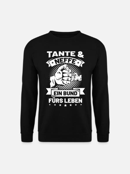 Tante Neffe Sprüche Geschenk - Unisex Pullover - Schwarz