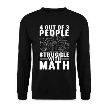 Professeur Math Math Professeur - Sweat-shirt Unisexe - noir - Devant - Alina (178cm) & Michal (187cm)