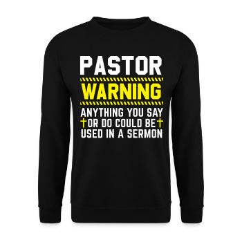 Pastor Pastor Parish - Unisex Sweatshirt - black - Front - Alina (178cm) & Michal (187cm)
