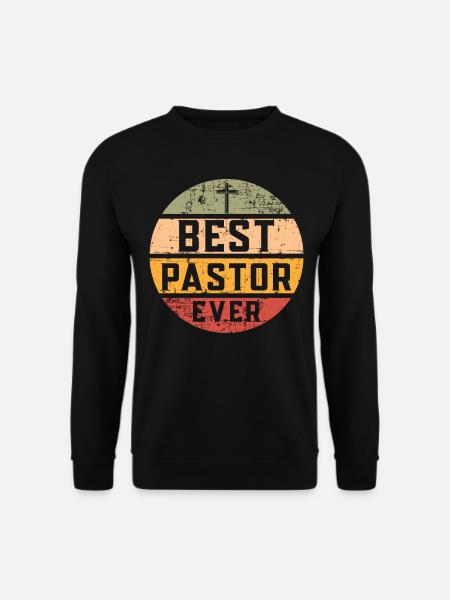 Bester Pfarrer Ever Vintage - Unisex Pullover - Schwarz