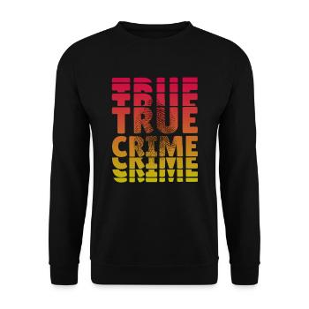 True Crime Fingerabdruck / Crime Junkie / - Unisex Pullover - Schwarz - Vorne - Alina (178cm) & Michal (187cm)