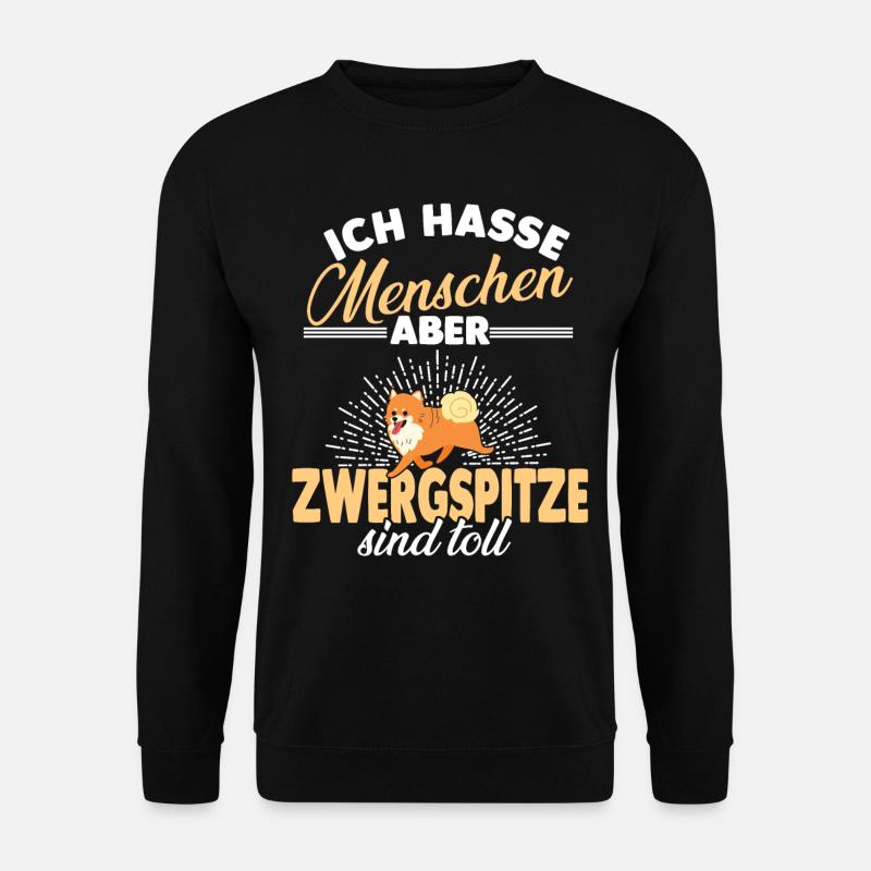 Zwergspitz sind toll Zwergspitz Pomeranian - Unisex Pullover - Schwarz